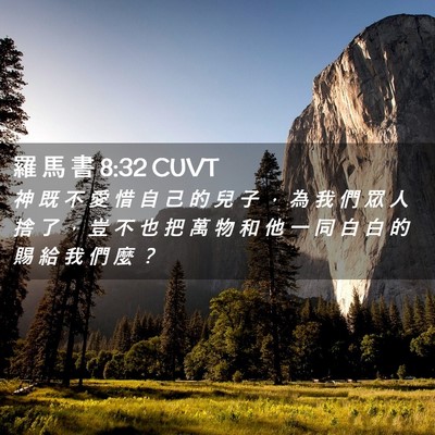 Picture 02 - 羅 馬 書 8:32 CUVT - 神 既 不 愛 惜 自 己 的 兒 子 ， 為 - Bible Verse Picture