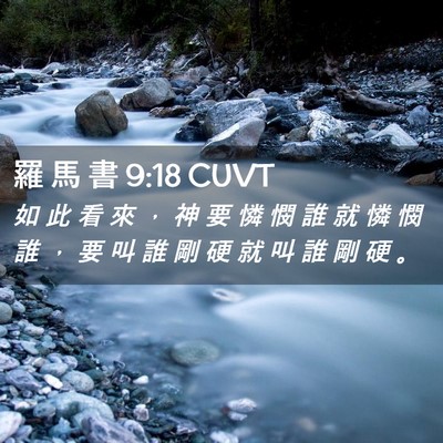 Picture 02 - 羅 馬 書 9:18 CUVT - 如 此 看 來 ， 神 要 憐 憫 誰 就 憐 - Bible Verse Picture
