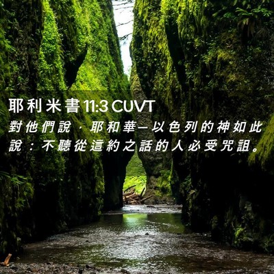Picture 02 - 耶 利 米 書 11:3 CUVT - 對 他 們 說 ， 耶 和 華 ─ 以 色 列 - Bible Verse Picture