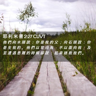 Picture 02 - 耶 利 米 書 2:27 CUVT - 他 們 向 木 頭 說 ： 你 是 我 的 父 - Bible Verse Picture