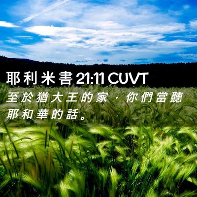 Picture 02 - 耶 利 米 書 21:11 CUVT - 至 於 猶 大 王 的 家 ， 你 們 當 聽 - Bible Verse Picture