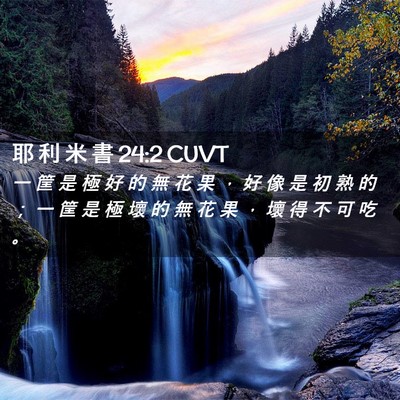 Picture 02 - 耶 利 米 書 24:2 CUVT - 一 筐 是 極 好 的 無 花 果 ， 好 像 - Bible Verse Picture