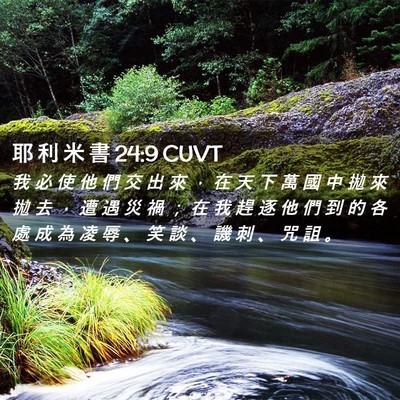 Picture 02 - 耶 利 米 書 24:9 CUVT - 我 必 使 他 們 交 出 來 ， 在 天 下 - Bible Verse Picture