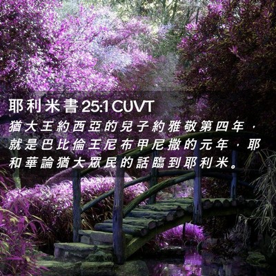 Picture 02 - 耶 利 米 書 25:1 CUVT - 猶 大 王 約 西 亞 的 兒 子 約 雅 敬 - Bible Verse Picture