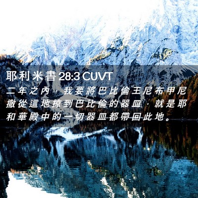 Picture 02 - 耶 利 米 書 28:3 CUVT - 二 年 之 內 ， 我 要 將 巴 比 倫 王 - Bible Verse Picture