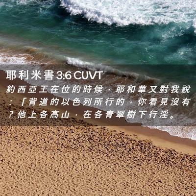Picture 02 - 耶 利 米 書 3:6 CUVT - 約 西 亞 王 在 位 的 時 候 ， 耶 和 - Bible Verse Picture