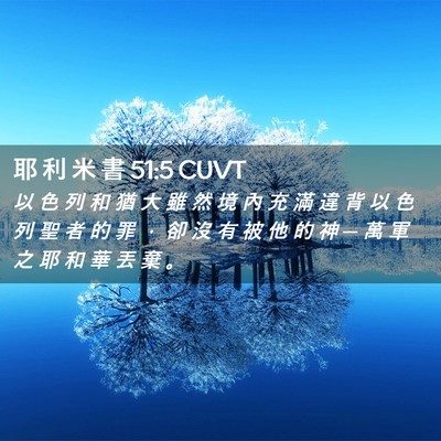 Picture 02 - 耶 利 米 書 51:5 CUVT - 以 色 列 和 猶 大 雖 然 境 內 充 滿 - Bible Verse Picture