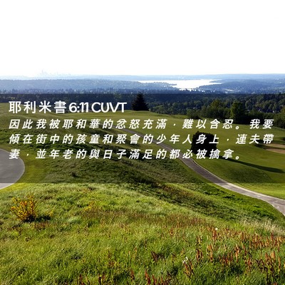 Picture 02 - 耶 利 米 書 6:11 CUVT - 因 此 我 被 耶 和 華 的 忿 怒 充 滿 - Bible Verse Picture