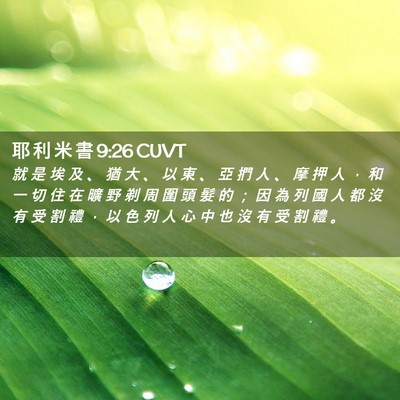 Picture 02 - 耶 利 米 書 9:26 CUVT - 就 是 埃 及 、 猶 大 、 以 東 、 亞 - Bible Verse Picture