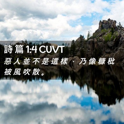 Picture 02 - 詩 篇 1:4 CUVT - 惡 人 並 不 是 這 樣 ， 乃 像 糠 秕 - Bible Verse Picture