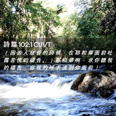 Picture 02 - 詩 篇 102:1 CUVT - （ 困 苦 人 發 昏 的 時 候 ， 在 耶 - Bible Verse Picture