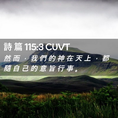 Picture 02 - 詩 篇 115:3 CUVT - 然 而 ， 我 們 的 神 在 天 上 ， 都 - Bible Verse Picture
