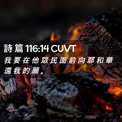 Picture 02 - 詩 篇 116:14 CUVT - 我 要 在 他 眾 民 面 前 向 耶 和 華 - Bible Verse Picture