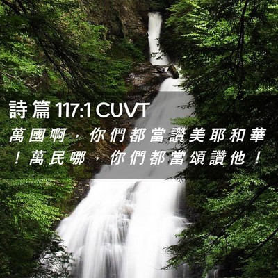 Picture 02 - 詩 篇 117:1 CUVT - 萬 國 啊 ， 你 們 都 當 讚 美 耶 和 - Bible Verse Picture
