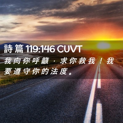 Picture 02 - 詩 篇 119:146 CUVT - 我 向 你 呼 籲 ， 求 你 救 我 ！ 我 - Bible Verse Picture