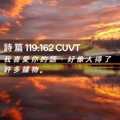 Picture 02 - 詩 篇 119:162 CUVT - 我 喜 愛 你 的 話 ， 好 像 人 得 了 - Bible Verse Picture