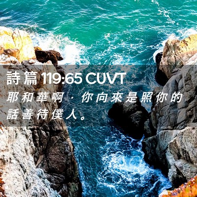 Picture 02 - 詩 篇 119:65 CUVT - 耶 和 華 啊 ， 你 向 來 是 照 你 的 - Bible Verse Picture