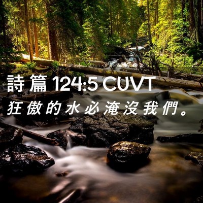 Picture 02 - 詩 篇 124:5 CUVT - 狂 傲 的 水 必 淹 沒 我 們 - Bible Verse Picture