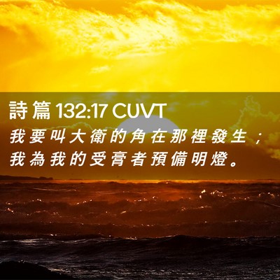 Picture 02 - 詩 篇 132:17 CUVT - 我 要 叫 大 衛 的 角 在 那 裡 發 生 - Bible Verse Picture