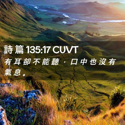 Picture 02 - 詩 篇 135:17 CUVT - 有 耳 卻 不 能 聽 ， 口 中 也 沒 有 - Bible Verse Picture