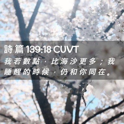 Picture 02 - 詩 篇 139:18 CUVT - 我 若 數 點 ， 比 海 沙 更 多 ； 我 - Bible Verse Picture