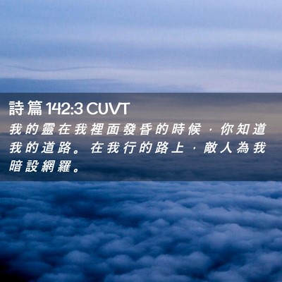 Picture 02 - 詩 篇 142:3 CUVT - 我 的 靈 在 我 裡 面 發 昏 的 時 候 - Bible Verse Picture