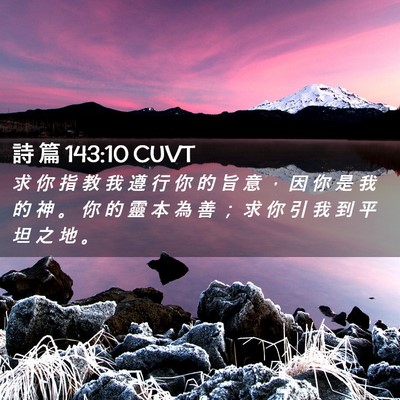 Picture 02 - 詩 篇 143:10 CUVT - 求 你 指 教 我 遵 行 你 的 旨 意 ， - Bible Verse Picture