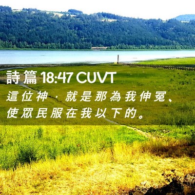 Picture 02 - 詩 篇 18:47 CUVT - 這 位 神 ， 就 是 那 為 我 伸 冤 、 - Bible Verse Picture