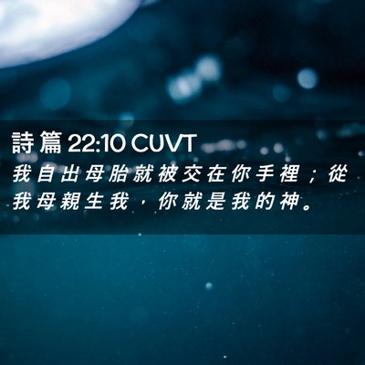 Picture 02 - 詩 篇 22:10 CUVT - 我 自 出 母 胎 就 被 交 在 你 手 裡 - Bible Verse Picture