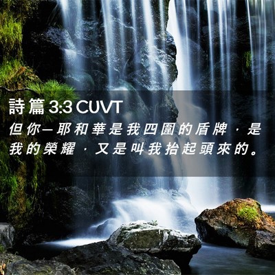 Picture 02 - 詩 篇 3:3 CUVT - 但 你 ─ 耶 和 華 是 我 四 圍 的 盾 - Bible Verse Picture