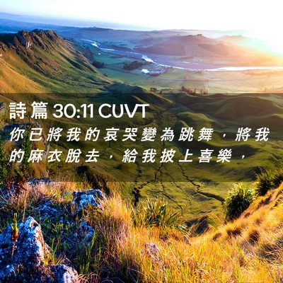 Picture 02 - 詩 篇 30:11 CUVT - 你 已 將 我 的 哀 哭 變 為 跳 舞 ， - Bible Verse Picture