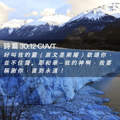 Picture 02 - 詩 篇 30:12 CUVT - 好 叫 我 的 靈 （ 原 文 是 榮 耀 ） - Bible Verse Picture