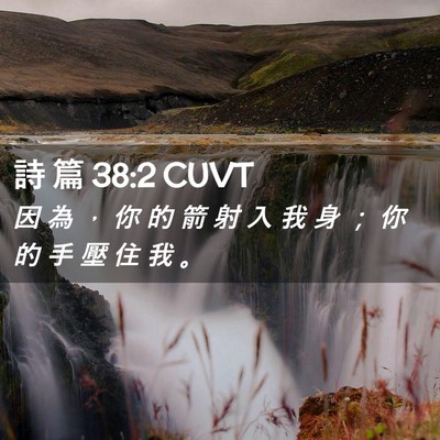 Picture 02 - 詩 篇 38:2 CUVT - 因 為 ， 你 的 箭 射 入 我 身 ； 你 - Bible Verse Picture
