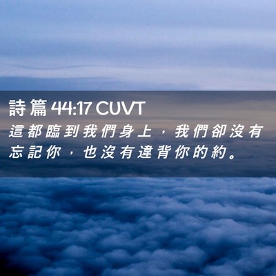 Picture 02 - 詩 篇 44:17 CUVT - 這 都 臨 到 我 們 身 上 ， 我 們 卻 - Bible Verse Picture
