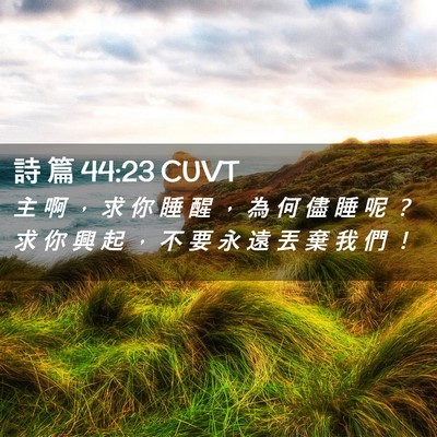 Picture 02 - 詩 篇 44:23 CUVT - 主 啊 ， 求 你 睡 醒 ， 為 何 儘 睡 - Bible Verse Picture