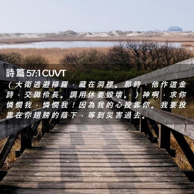 Picture 02 - 詩 篇 57:1 CUVT - （ 大 衛 逃 避 掃 羅 ， 藏 在 洞 裡 - Bible Verse Picture