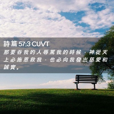 Picture 02 - 詩 篇 57:3 CUVT - 那 要 吞 我 的 人 辱 罵 我 的 時 候 - Bible Verse Picture