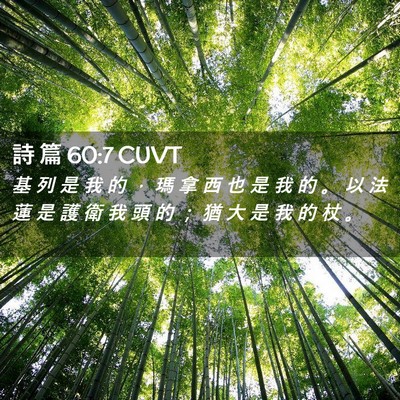 Picture 02 - 詩 篇 60:7 CUVT - 基 列 是 我 的 ， 瑪 拿 西 也 是 我 - Bible Verse Picture