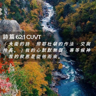 Picture 02 - 詩 篇 62:1 CUVT - （ 大 衛 的 詩 ， 照 耶 杜 頓 的 作 - Bible Verse Picture