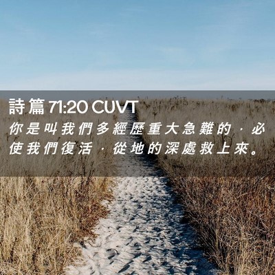 Picture 02 - 詩 篇 71:20 CUVT - 你 是 叫 我 們 多 經 歷 重 大 急 難 - Bible Verse Picture
