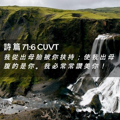 Picture 02 - 詩 篇 71:6 CUVT - 我 從 出 母 胎 被 你 扶 持 ； 使 我 - Bible Verse Picture