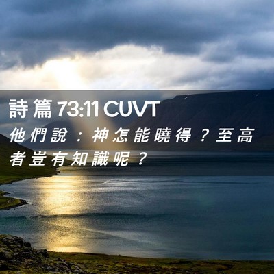 Picture 02 - 詩 篇 73:11 CUVT - 他 們 說 ： 神 怎 能 曉 得 ？ 至 高 - Bible Verse Picture