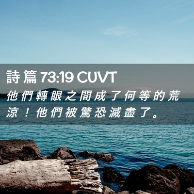 Picture 02 - 詩 篇 73:19 CUVT - 他 們 轉 眼 之 間 成 了 何 等 的 荒 - Bible Verse Picture