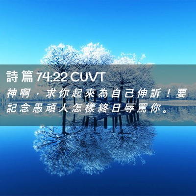 Picture 02 - 詩 篇 74:22 CUVT - 神 啊 ， 求 你 起 來 為 自 己 伸 訴 - Bible Verse Picture