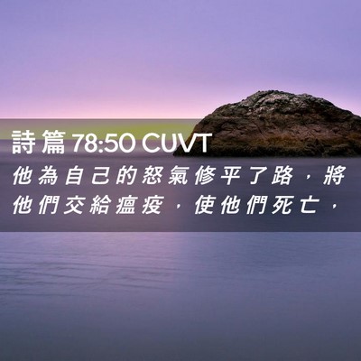 Picture 02 - 詩 篇 78:50 CUVT - 他 為 自 己 的 怒 氣 修 平 了 路 ， - Bible Verse Picture