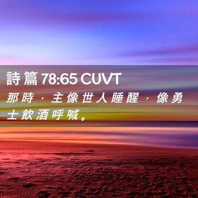 Picture 02 - 詩 篇 78:65 CUVT - 那 時 ， 主 像 世 人 睡 醒 ， 像 勇 - Bible Verse Picture