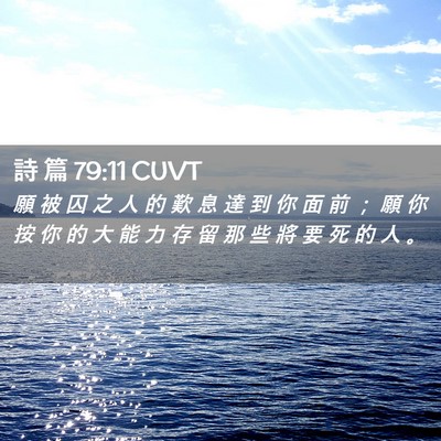 Picture 02 - 詩 篇 79:11 CUVT - 願 被 囚 之 人 的 歎 息 達 到 你 面 - Bible Verse Picture
