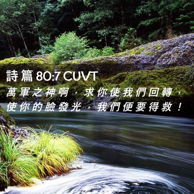 Picture 02 - 詩 篇 80:7 CUVT - 萬 軍 之 神 啊 ， 求 你 使 我 們 回 - Bible Verse Picture