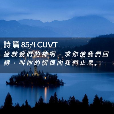 Picture 02 - 詩 篇 85:4 CUVT - 拯 救 我 們 的 神 啊 ， 求 你 使 我 - Bible Verse Picture
