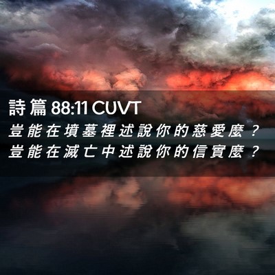Picture 02 - 詩 篇 88:11 CUVT - 豈 能 在 墳 墓 裡 述 說 你 的 慈 愛 - Bible Verse Picture